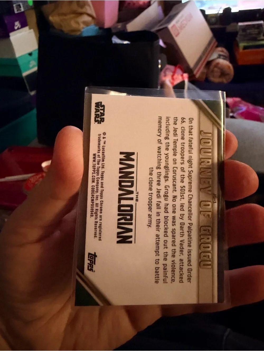 Topps Star Wars Mandalorian Trading Card - White, Black, Green, Gold